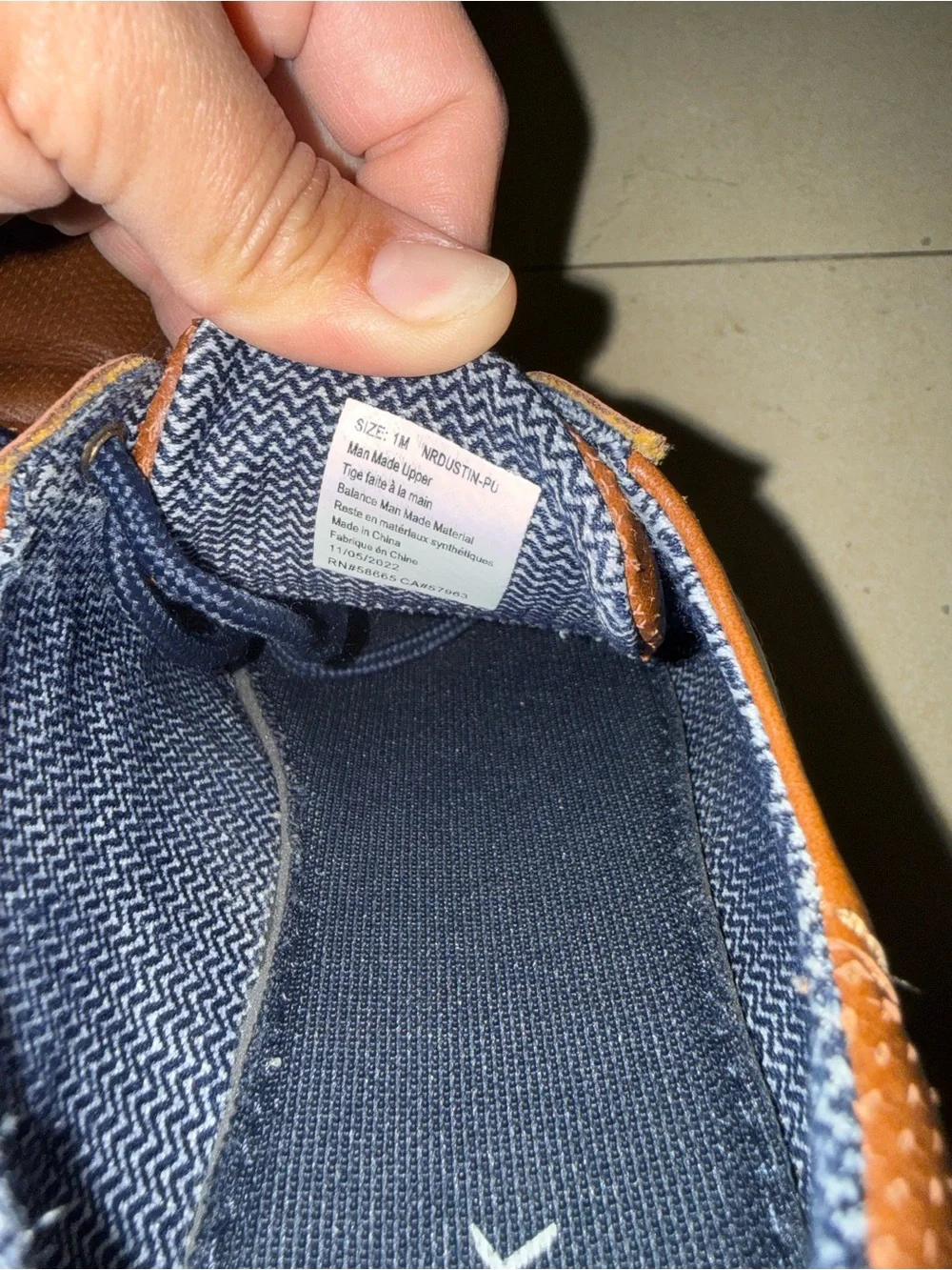 Kids Brown Dress Shoes with Navy Laces